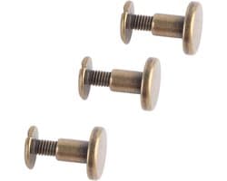 Set van 20 Dubbele Klinknagels voor Leer - Assortiment voor Scrapbooks, Fotoalbums en Leerreparatie (8mm)