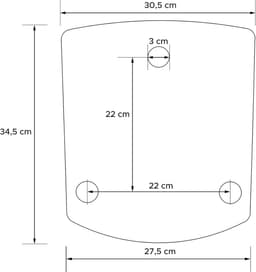 Onderlegger Thermomix - Schuifbord Keukenmachine - Apparaat Verplaatsen - Antislipvoetjes Stabiliteit - 345 x 305 x 2 cm - Eiken — thumbnail 2