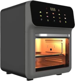 Heteluchtfriteuse Oven - Airfryer Grill - Gezond Koken - Dubbele Temperatuurzone - 18 Liter - Zwart — thumbnail 1
