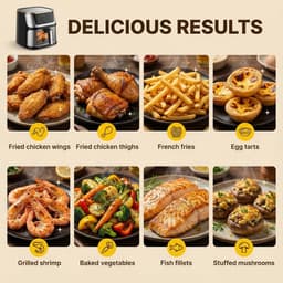 Airfryer XXL - Oven - Luchtfriteuse - Broodrooster - Digitaal Display - Touch Control - Verstelbare Temperatuur - 7 Kook Voorinstellingen — thumbnail 3