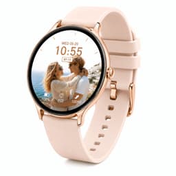 Smartwatch Dames - Bluetooth Bellen - 1.43'' AMOLED Ultra Clear Display - Ultradun Design - Hartslag, Slaap & SpO2 Monitor - Geschikt voor iPhone, Samsung & Android - 100+ Sportmodi - IP65 Spatwaterdicht – 2 Bandjes — thumbnail 2