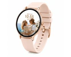 Smartwatch Dames - Bluetooth Bellen - 1.43'' AMOLED Ultra Clear Display - Ultradun Design - Hartslag, Slaap & SpO2 Monitor - Geschikt voor iPhone, Samsung & Android - 100+ Sportmodi - IP65 Spatwaterdicht – 2 Bandjes — afbeelding 1