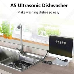 Draagbare Vaatwasser - Huishoudelijke Afwasmachine - Vaat Groenten Wassen - Touchscreen Bediening - Compact Formaat - Zilver — thumbnail 5