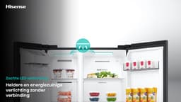 Hisense RS5P528STFE - Amerikaanse koelkast – Zwart - No-Frost - 178 cm hoog - 528 liter - Energielabel E - Invriesvermogen 10 kg/24u - Geluidsniveau 40 dB(A) - IJs- en waterdispenser - LED Display - FastFreeze - Deuralarm - Interverter Compressor — thumbnail 16