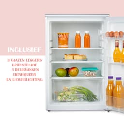 PRIMO PR197FR Koelkast Tafelmodel - Kleine Koelkast - 131L - 35 dB Stil - Energielabel C - Wit — thumbnail 5