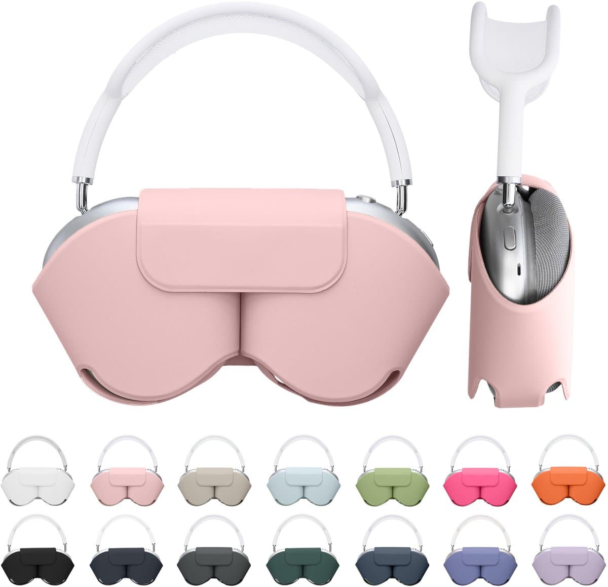 kwmobile cover voor over-ear koptelefoon - Compatibel met Apple AirPods Max / AirPods Max 2 - Van polyester - In oudroze — afbeelding 1