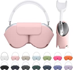 kwmobile cover voor over-ear koptelefoon - Compatibel met Apple AirPods Max / AirPods Max 2 - Van polyester - In oudroze — thumbnail 1