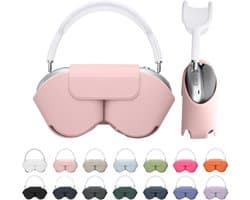 kwmobile cover voor over-ear koptelefoon - Compatibel met Apple AirPods Max / AirPods Max 2 - Van polyester - In oudroze