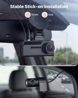 Dashcam Auto - Duale Voor- en Achtercamera - 4K + 1080p - GPS & G-sensor - 32 GB Geheugenkaart - 8,1 cm Scherm - Groothoek 129°/125° - Loopopname & Parkeermodus - Zwart — thumbnail 5