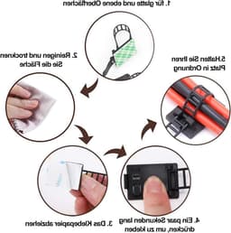 Verstelbare Kabelhouders, 50 Stuks, Zwart Nylon, Kabelclips voor Organisatie en Beheer van Kabels — thumbnail 4