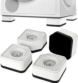 Trillingsdempers wasmachine - Trillingsdempers - Anti-vibration pads - Washing machine pads - Non-slip feet - 4.5cm height - Set of 4 - Kitchen stove riser - Dryer - Fridge - Dishwasher - Noise reduction - Wit — thumbnail 1