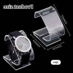 2 Stuks Horloge Stand, Transparante Horloge Houder voor Armbanden, Acryl Horloge Display Rek, Duidelijke Organizer voor Mannen en Vaderdag Decoratie — thumbnail 5