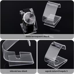 2 Stuks Horloge Stand, Transparante Horloge Houder voor Armbanden, Acryl Horloge Display Rek, Duidelijke Organizer voor Mannen en Vaderdag Decoratie — thumbnail 2