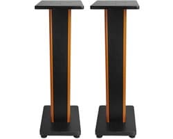 Boekenplank Luidsprekerstandaards - Surround Sound Stands - Home Theater Opstelling - 2-Tone Hout Design - 28 Inch Hoogte - Klassiek Hout