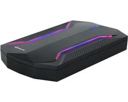 Harde Schijf Behuizing - Externe Opslag - Bestanden Overzetten - Schroefloze Installatie - 25 inch - Zwart