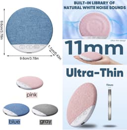 Pillow Speaker, 2026 Nieuwe Bluetooth Kussenluidspreker, Mini Botgeleiding Slaaphulp Met Stereo Bas En Witte Ruis, Ultra-Dunne Stereo Bas, Voor Volwassen Gespecialiseerde Slaapoordopjes, Blauw — thumbnail 2