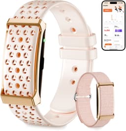 Lichtgewicht fitnessarmband voor 24/7 gezondheidsmonitoring, meer dan 120 sportmodi en slaapanalyse — 1 ATM waterdichte activity tracker met meldingen — roze — thumbnail 1