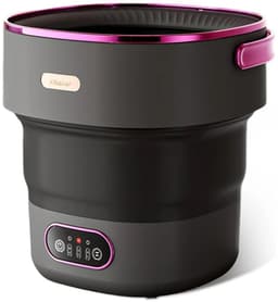Innovastore Mini-wasmachine - Kleine Wasmachine - Campingwasmachine - Centrifuge - Opvouwbaar - 32 x 32 x 33,5 cm - Zwart/Roze — thumbnail 1