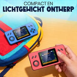 Retro Game Console – Handheld Spelcomputer voor kinderen – Gameboy – LCD-kleurenscherm – 266 Games — thumbnail 3