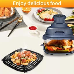 Accessoires en vervangingsonderdelen voor de airfryer: bakplaat, grillrooster, krokante plaat, grillrooster (met rubberen beschermlaag). — thumbnail 4