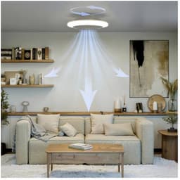 Philips Amigo Plafondventilator - Ingebouwde LED-lamp - Wit en gekleurd licht - Dimbaar - 20W+40W - Inclusief afstandsbediening - 4400 Lumen - Diameter: 480mm — thumbnail 2