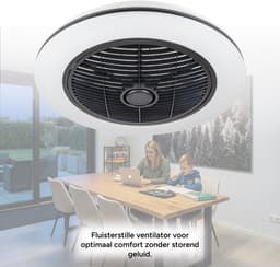 Proventa 3D Air Plafondventilator met verlichting 50 cm - Verspreidt lucht over hele kamer - Plafondlampen met Ventilator & Lamp - Met afstandsbediening - Ventilatorlamp - Ventilatoren plafond - Plafonventilator — thumbnail 5