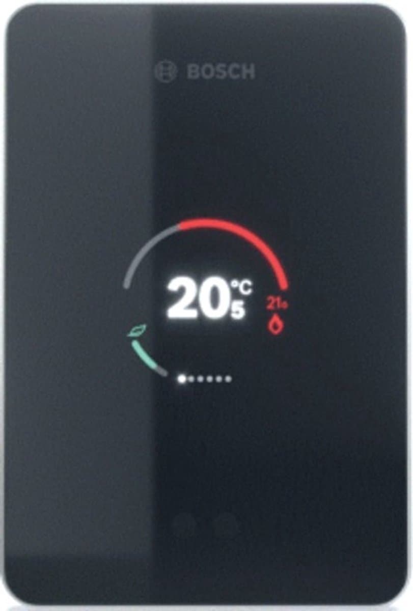 Bosch EasyControl slimme thermostaat zwart + 2 Bosch Slimme Radiatorknop — afbeelding 1