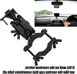 Auto Dashcam Bevestiging, 360 Graden Draaibare Houder voor Achteruitkijkspiegel, Stabiele Recorder Steun voor Veilig Rijden en Opnames — thumbnail 2