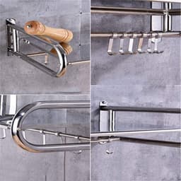 Magnetron Oven Rek - Keuken Organizer - Ruimte Besparen - Stabiel Roestvrij Staal - 60 cm - Zilverkleurig — thumbnail 2