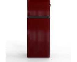 NUNKI MEDIUM-FBUR / Burgundy Design Koel-vriescombinatie - 206L - E-label - Front in kleur