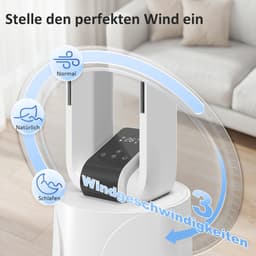 Mobiele Aircooler - 3-in-1 Torenventilator & Luchtkoeler - 1.7 Liter Waterreservoir - Met Afstandsbediening & Timer (15u) - Voor Thuis - Kantoor — thumbnail 3