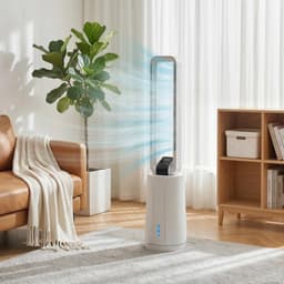 Mobiele Aircooler - 3-in-1 Torenventilator & Luchtkoeler - 1.7 Liter Waterreservoir - Met Afstandsbediening & Timer (15u) - Voor Thuis - Kantoor — thumbnail 5