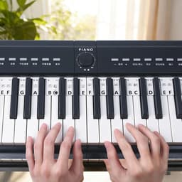 Siliconen Pianostickers voor 61 Toetsen - Verwijderbare Keyboard Stickers Zonder Lijm - Piano Hulpmiddelen voor Beginners en Kinderen Wit — thumbnail 4