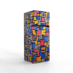 NUNKI MEDIUM-AMOND / Dubbel-Deurs Koelkast, E Klasse, 206l, Piet Mondriaan, Satin (ALL sides) — thumbnail 4