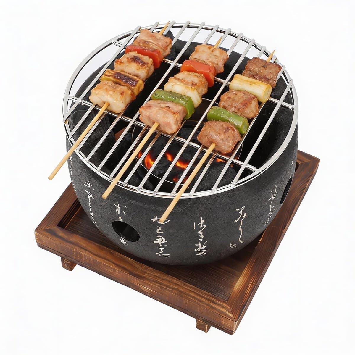 Dailygoods- Mini BBQ Grill Draagbaar - Houtskoolbarbecue - Aluminiumlegering - Grillrek - Snel opwarmend - Ideale kooktemperatuur - Barbecue — afbeelding 1