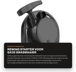 Dailygoods- Startkoord vervangingsonderdeel - Geschikt voor GX35 - GX35NT - HHT35S - Grasmaaier - Eenvoudig te gebruiken - Directe vervanging - Startmechanisme — thumbnail 1