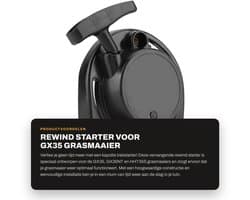 Dailygoods- Startkoord vervangingsonderdeel - Geschikt voor GX35 - GX35NT - HHT35S - Grasmaaier - Eenvoudig te gebruiken - Directe vervanging - Startmechanisme