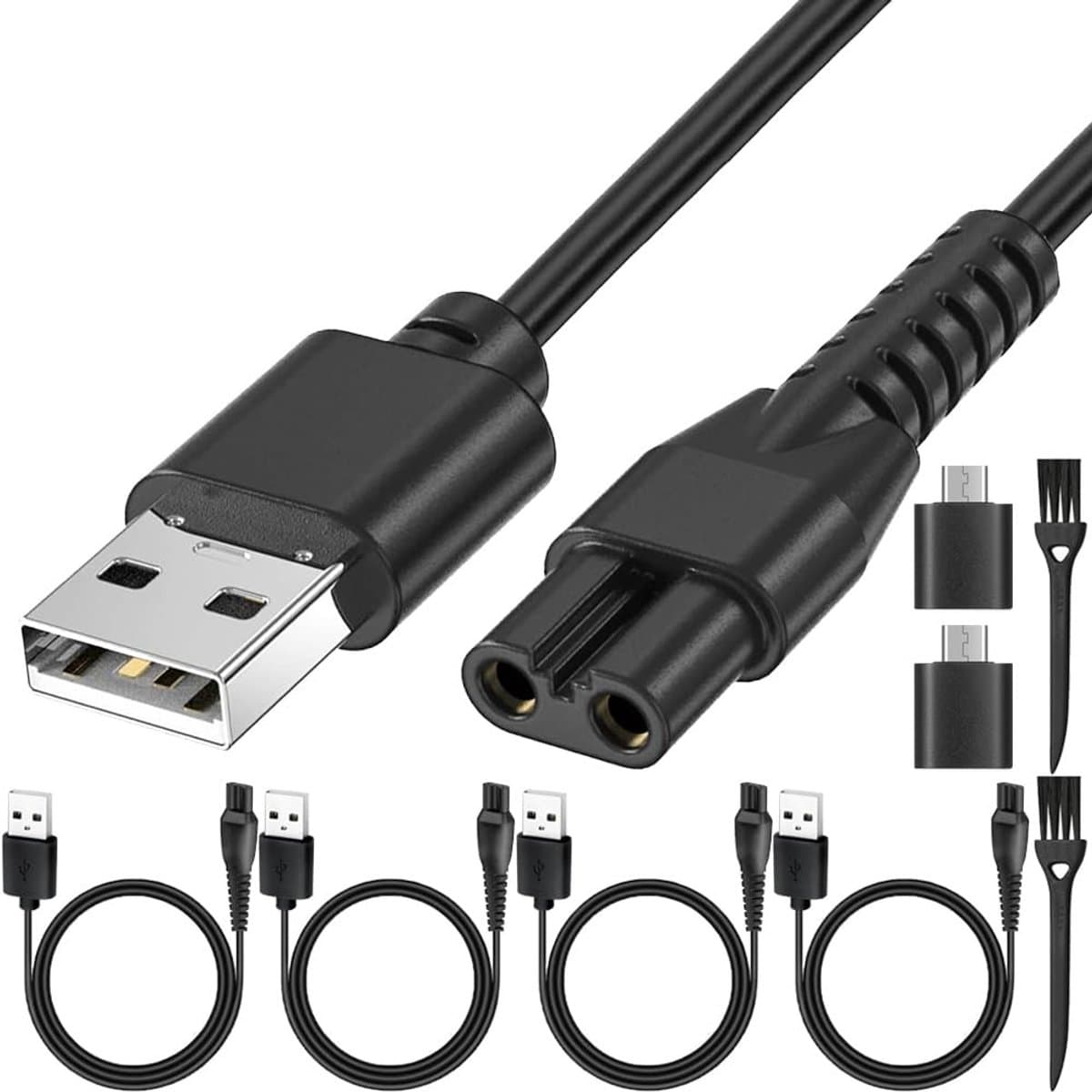 Dailygoods - USB-oplaadkabel voor MANSCAPED-grasmaaier - 4 stuks — afbeelding 1