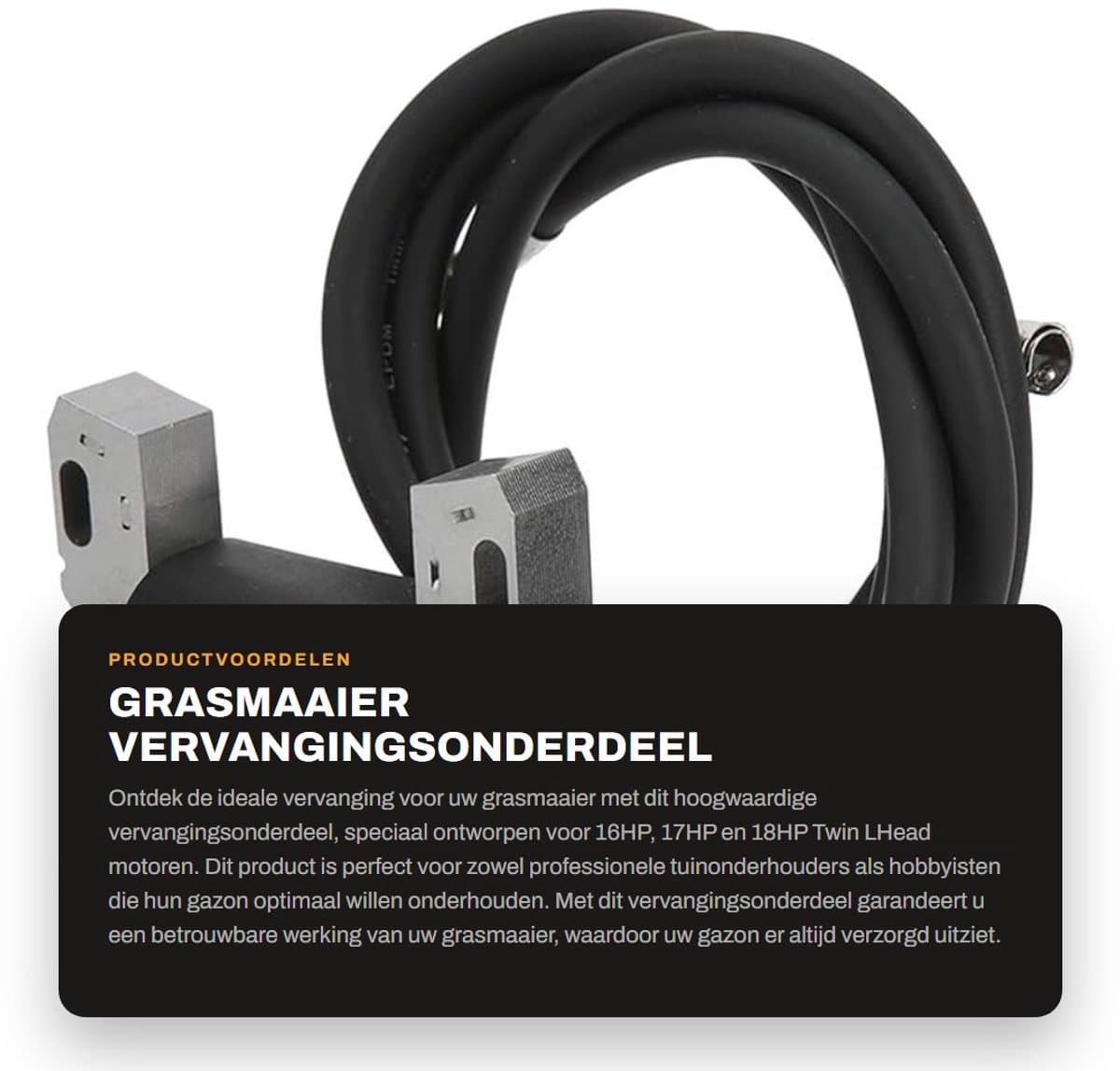 Dailygoods- Grasmaaier Bobine Vervanging - 16HP/17HP/18HP Motor - Rubber/Staal/ABS - Verbeterde Ontstekingsprestaties - Compatibel met OE 590781/392329 - Ontstekingsbobine — afbeelding 1