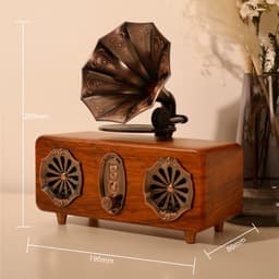 Retro Bluetooth Vintage FM-radio ondersteunt TF-kaart/AUX/USB draagbaar draadloos voor iPhone Android 10W luidspreker Bluetooth 5.4 1800 mAh — thumbnail 3