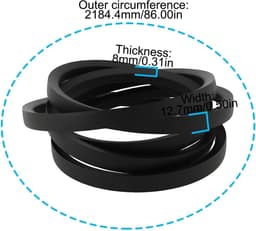 Dailygoods - Transportband 2184.4mm voor Grasmaaier, Compatibel met Mountfield 1643H-SD Twin — thumbnail 4