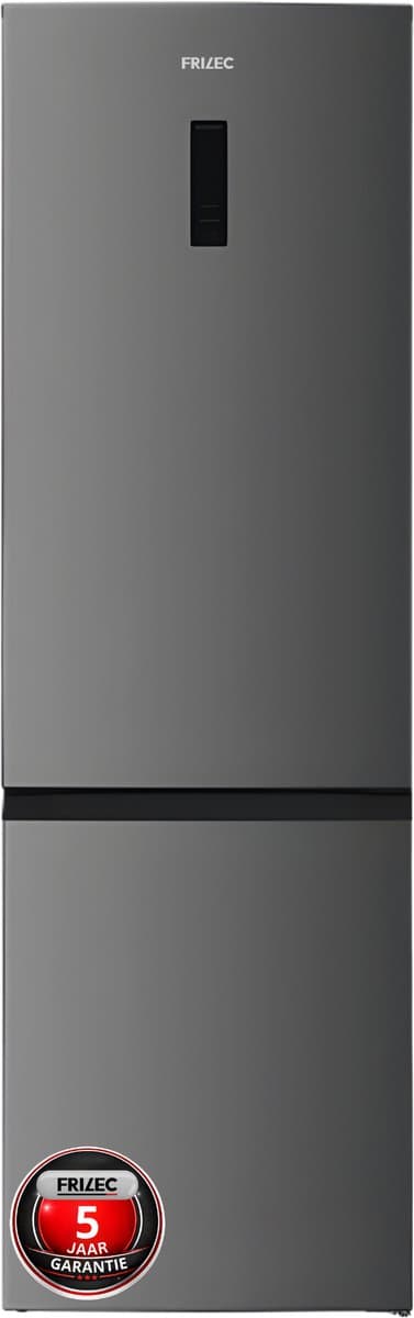 BONN388-NFD-040AIN - Koelvriescombinatie - Zuinig A-Label - 201 cm Hoog - Display - Fast Freeze - Multiflow - 5 Jaar Garantie - 377L - No Frost - Inox — afbeelding 1