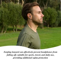 2 headphone loops - anti-loss earphone strap - zachte en duurzame siliconen band - afneembare hoofdtelefoonwrap - valbestendige hoofdtelefoon schouderband — thumbnail 3