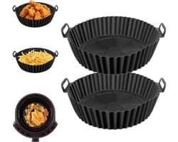 Siliconen vormen voor heteluchtfriteuse - 2 stuks - herbruikbaar - geschikt voor 8 liter - airfryer accessoires