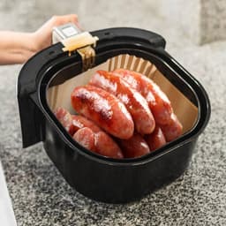 Bakingpapier voor Airfryer, 100 vellen, anti-aanbak, waterdicht en vetvrij, ideaal voor frituurpan, oven en magnetron — thumbnail 6