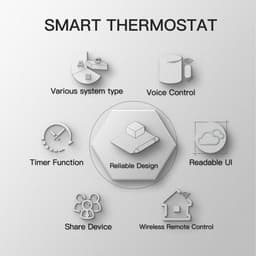 uJOY Slimme temperatuur regelaar - LCD-scherm soft touch - Slimme thermostaat - Draadloze afstandsbediening - Stembesturing — thumbnail 3