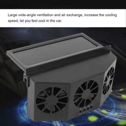 ONF3 - Voertuig Afzuigventilator - Zonne-energie - Draagbare ventilator voor auto - Energiezuinige ventilatie - Koeling en ventileren - Geschikt... — thumbnail 5