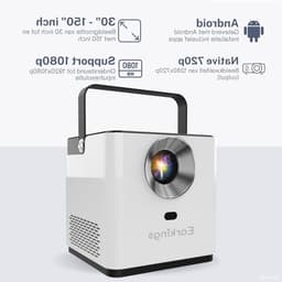 Beamer Projector - Mini Beamer - Thuisbioscoop Creëren - Android Apps Ingebouwd - 1280x720p Resolutie - Wit — thumbnail 1