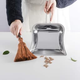 Metalen Stoffer en Blik Set Zwaar Metaal Vintage Stoffer Natuurlijke Vegen voor Openhaard en Werkplaats — thumbnail 4