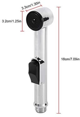 Shattaf, douchekop en toiletbidet, 2 stuks, draagbaar, verchroomd, ABS verchroomd, badkamer thuis — thumbnail 2